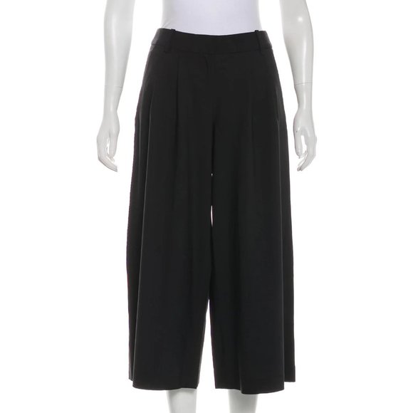 NWOT black Tibi cullotes/wide leg cropped pants, 0 - Picture 1 of 3